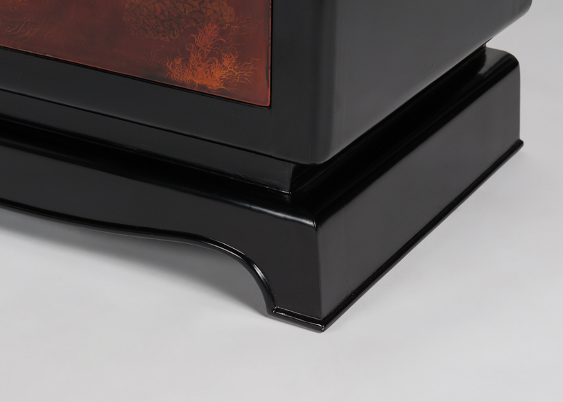 Early Art Deco Lacquered Bar Cabinet