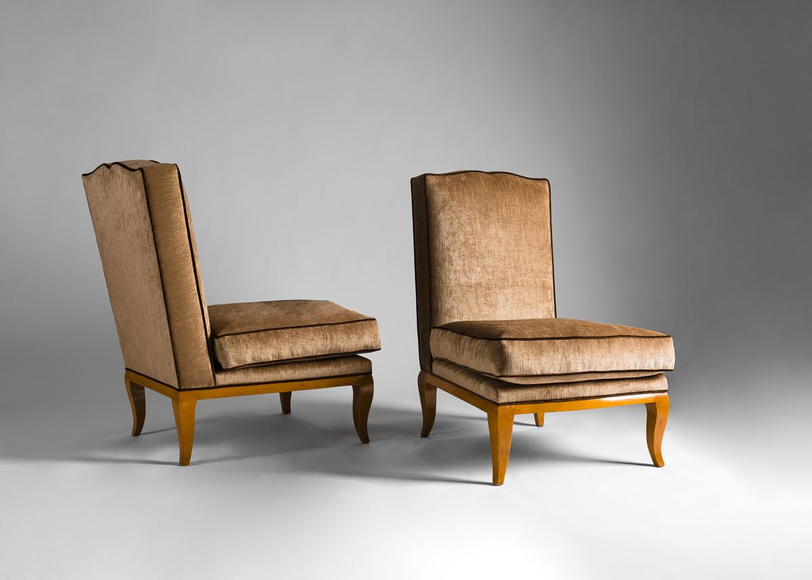 Pair of slipper chairs