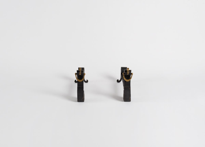 wrought iron andirons