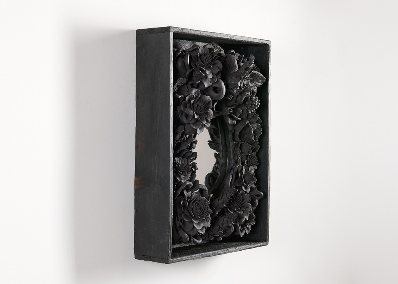 Etienne pottier ceramic mirror