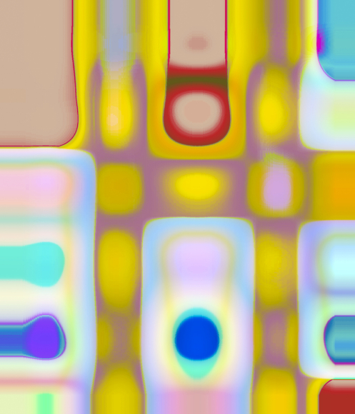 Soft geometric patterns that overlap