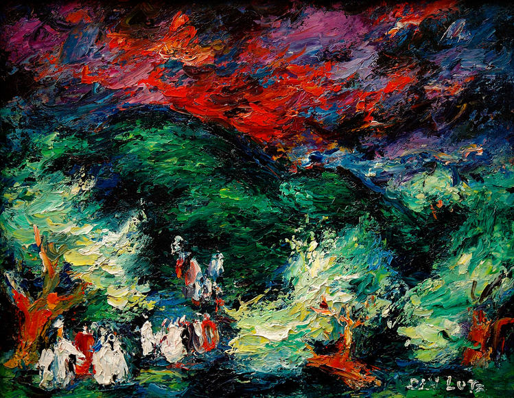 DAN LUTZ (1906-1978), Baptism by the River, c. 1935