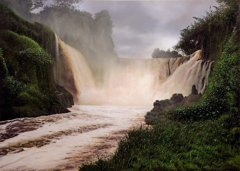 The Structured Depth of Meaning and Desire (SOLD), 2014, oil on canvas, 72 x 100 inches