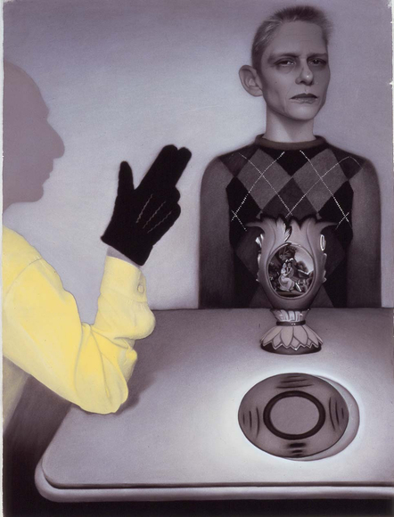 Self Portrait, 1997, charcoal and pastel on paper, 54 x 40 inches