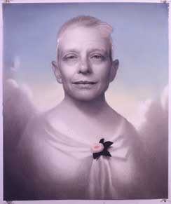 Self-Portrait, 2001 charcoal and pastel on paper 32 x 27 inches