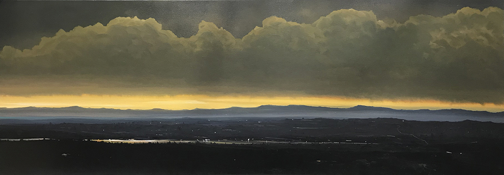 The Space Inside (SOLD), 2018, oil on canvas, 28 x 84 inches