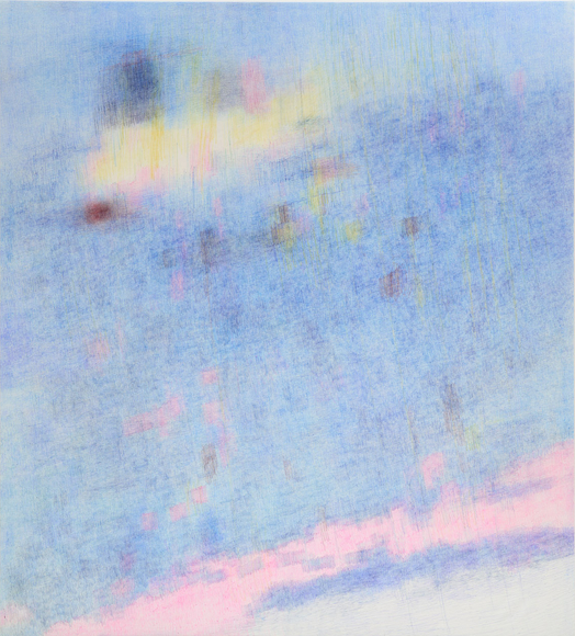 Angiola Gatti Untitled, 2005 Signed &amp; dated on verso Ballpoint pen and colored pencil on canvas 82 1/4 x 74 1/4 in 209 x 188.5 cm (AGA26.042)