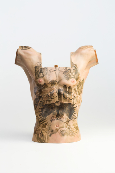 Paul Pfeiffer Incarnator (Pampanga), Torso, 2024 Gmelina wood, paint 25 5/8 x 19 1/8 x 9 1/8 in. (65.1 x 48.6 x 23.2 cm)
