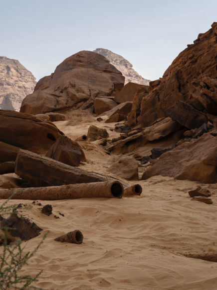installation view tarek atoui: the water song, desert x alula 2026, alula, saudi arabia, 2026. photo: lance gerber