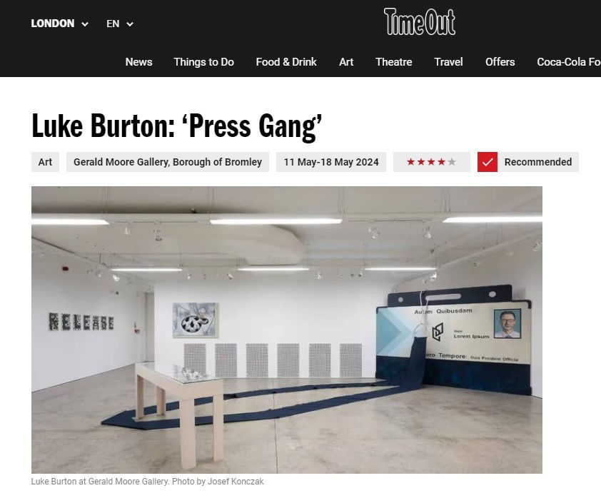 'Press-gang' reviewed by Eddy Frankel in TimeOut London