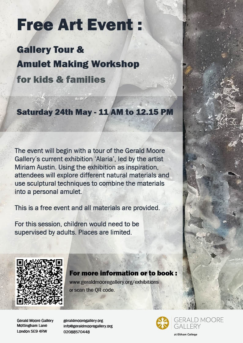Free 'create an amulet using natural materials' workshop and exhibition tour for kids and families