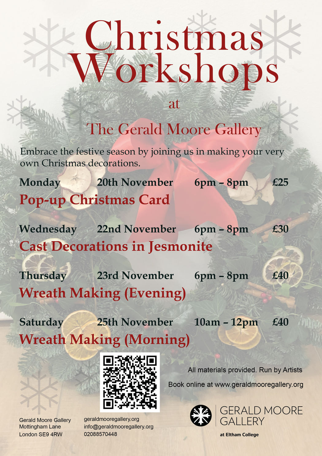 Adult Christmas Workshops