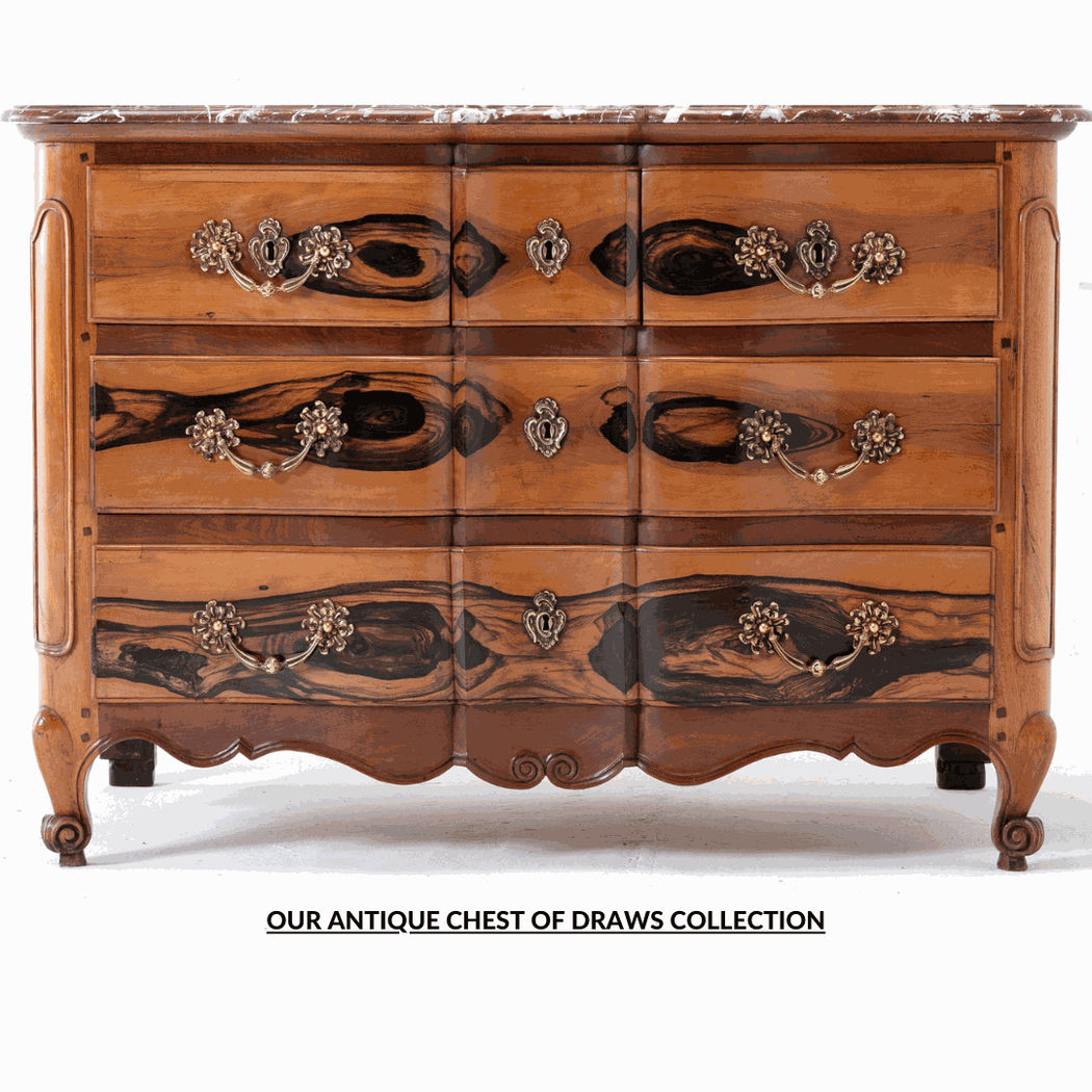 18th Century French Guaiac Wood and Walnut Commode