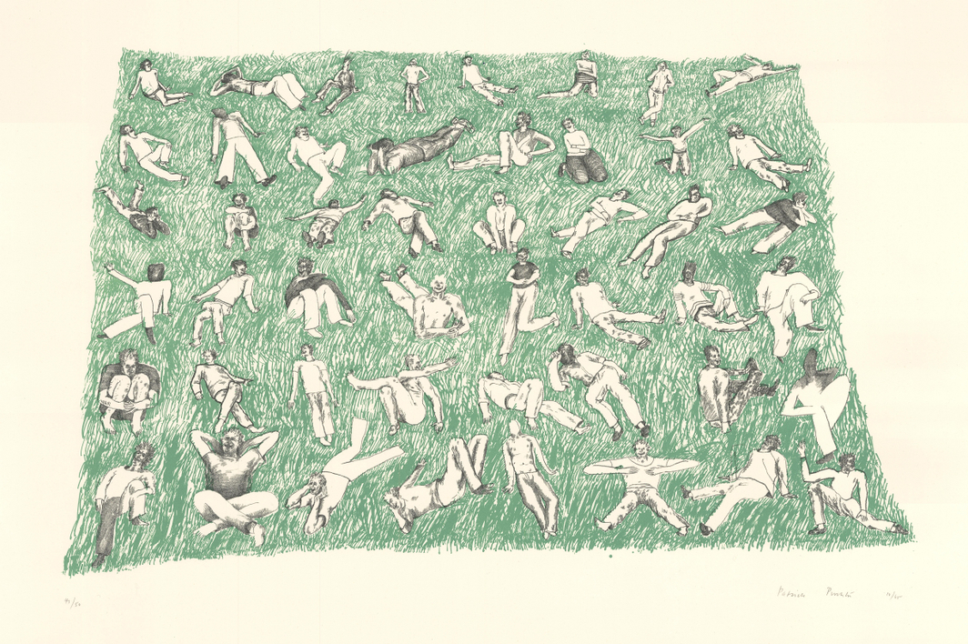 Seated Crowd on Grass, 1965