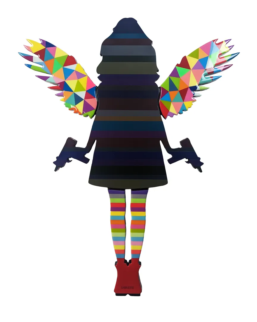 LHOUETTE, Angel Cake (Floral) - Miniature Striped & Geometric Wall Sculpture, 2023