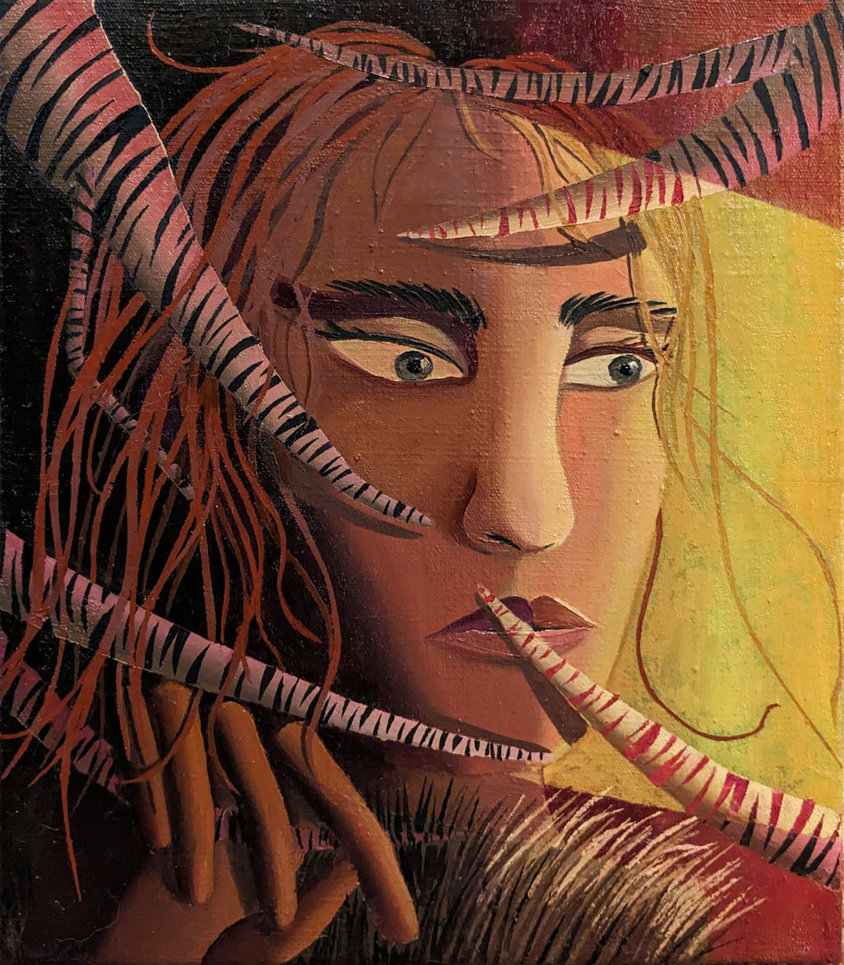 Glorie Grünwaldova Amazonka, 2025 olej na plátně / oil on canvas 35 x 30 cm 13 3/4 x 11 3/4 in