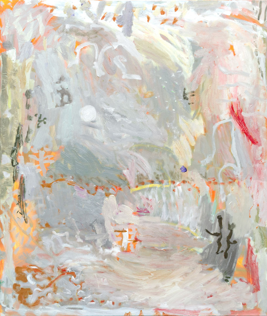 Douglas Schofield Fog-Scape with Orb , 2025 Oil and Acrylic on Canvas 132 x 112cm