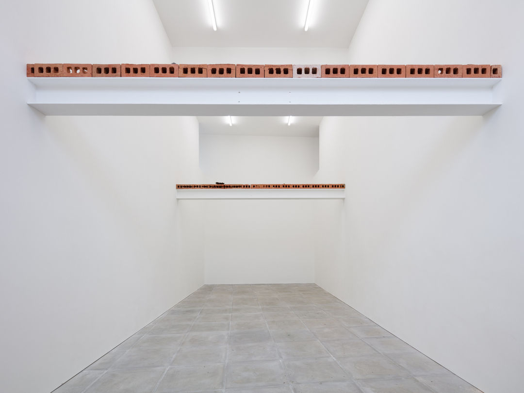 Kate Newby All the stuff you already know, 2018 Bricks, found glass, bronze, coins, ceramics, silver, brass, white brass, silver, pink silver Dimensions variable