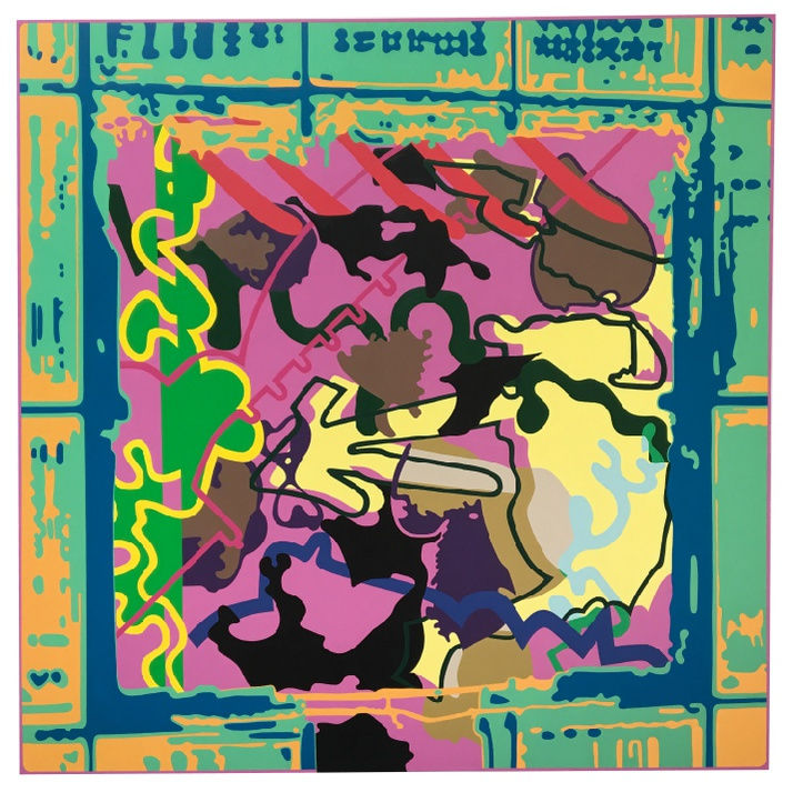 Alexandra Seiler, Outta Here, 2018 acrylic on panel 30 x 30 inches 76.2 x 76.2 cm