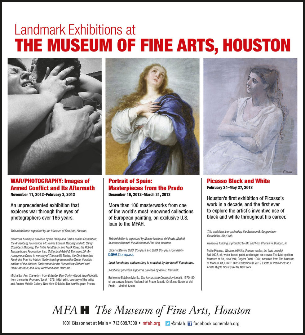 War/Photography: images of Armed Conflict and its Aftermath, The Museum of Fine Arts, Houston