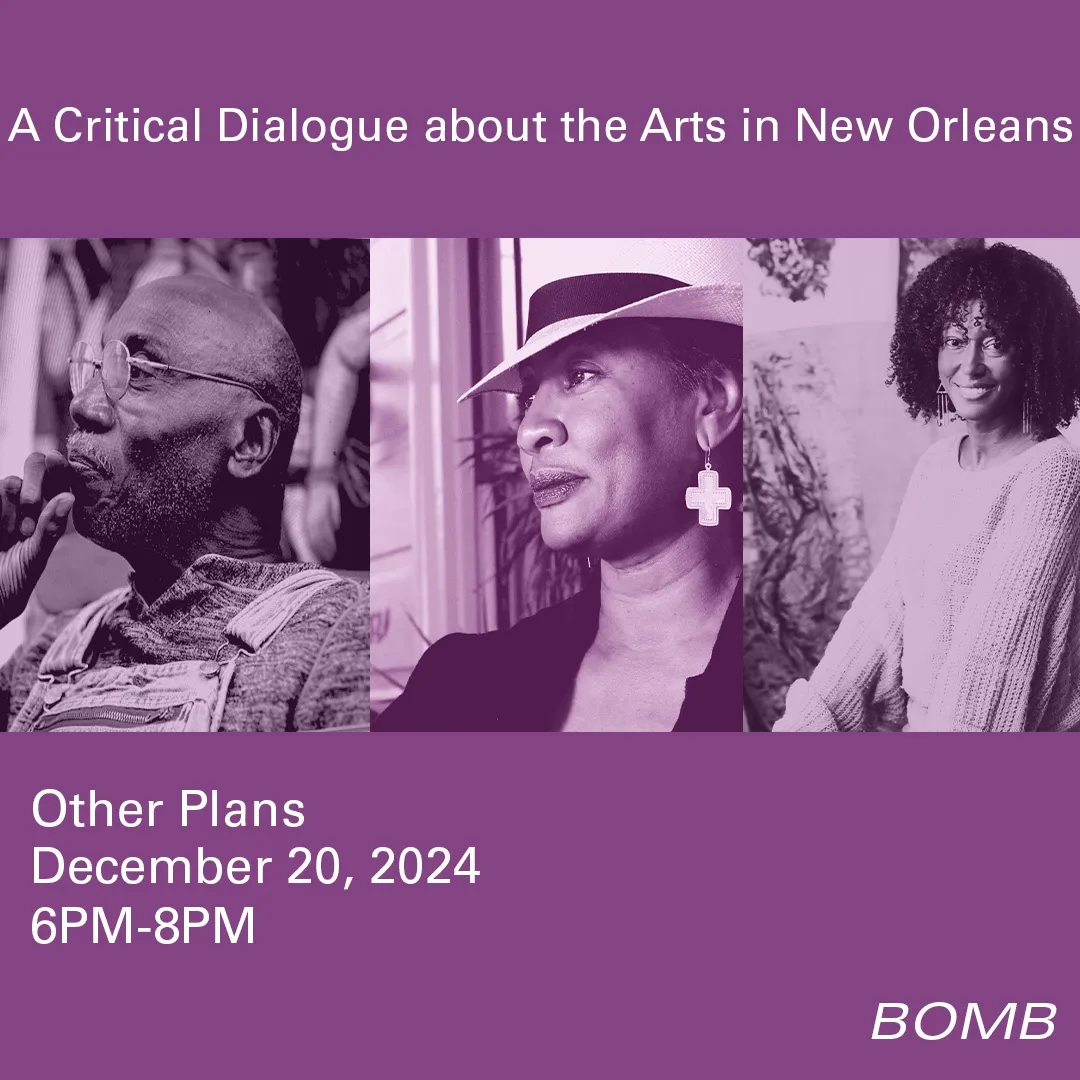 Dec. 20 Talk with BOMB's Oral History Project | Other Plans Editions