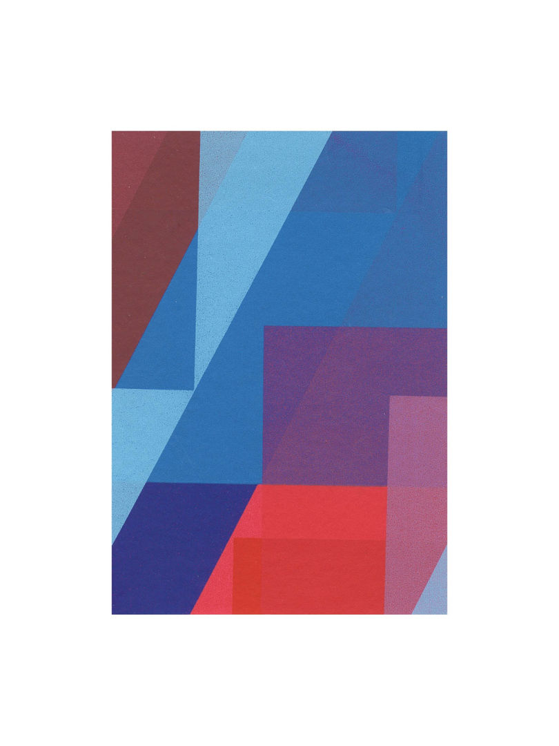 Fragments (Red, Blue), 2024 Unique screenprint