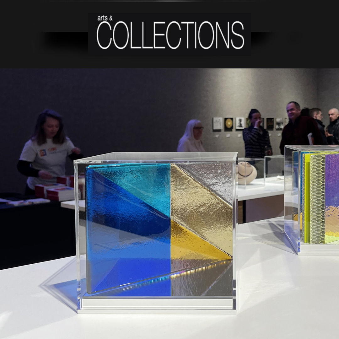 Installation view of Cure3 at Bonhams, London