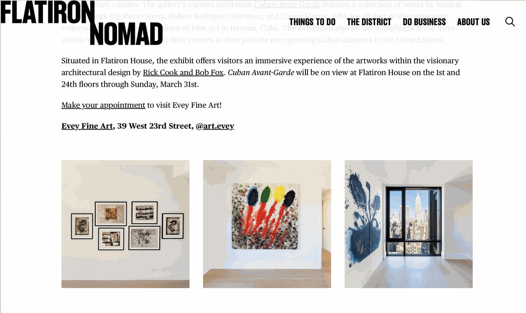Flatiron Nomad - NEW NEIGHBOR: EVEY FINE ART