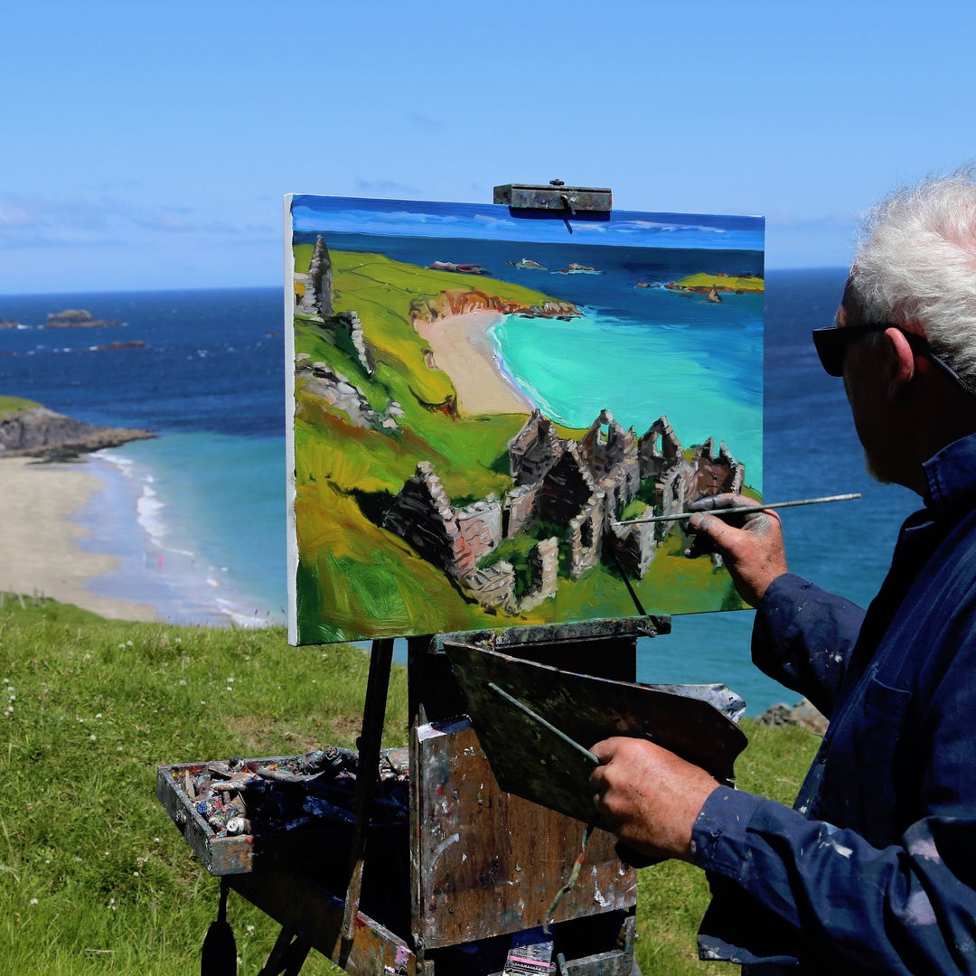 Gerard-Byrne-irish-artist-pleinair-painting-Great-Blasket-Island-To-the-Sea-Exhibition-Dingle-Kerry-Ireland