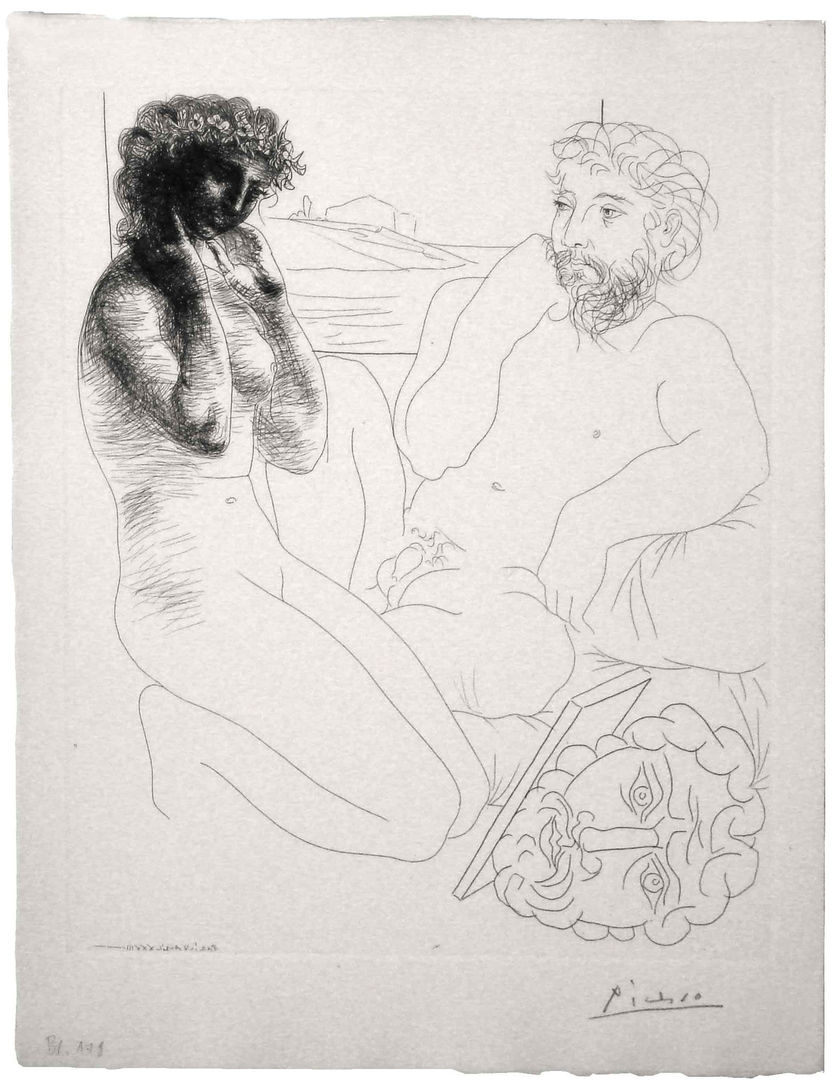 Marie Therese Walter and an artist portrait