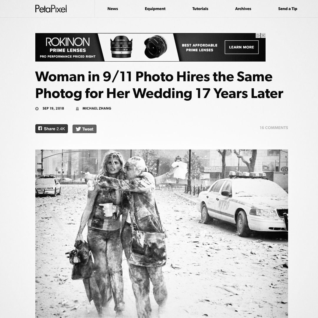 PETA PIXEL: WOMAN IN 9/11 PHOTO HIRES THE SAME PHOTOG FOR HER WEDDING 17 YEARS LATER