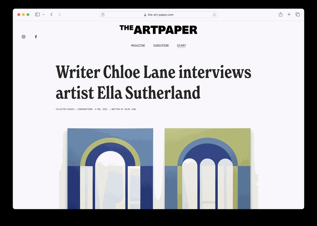 Writer Chloe Lane interviews artist Ella Sutherland
