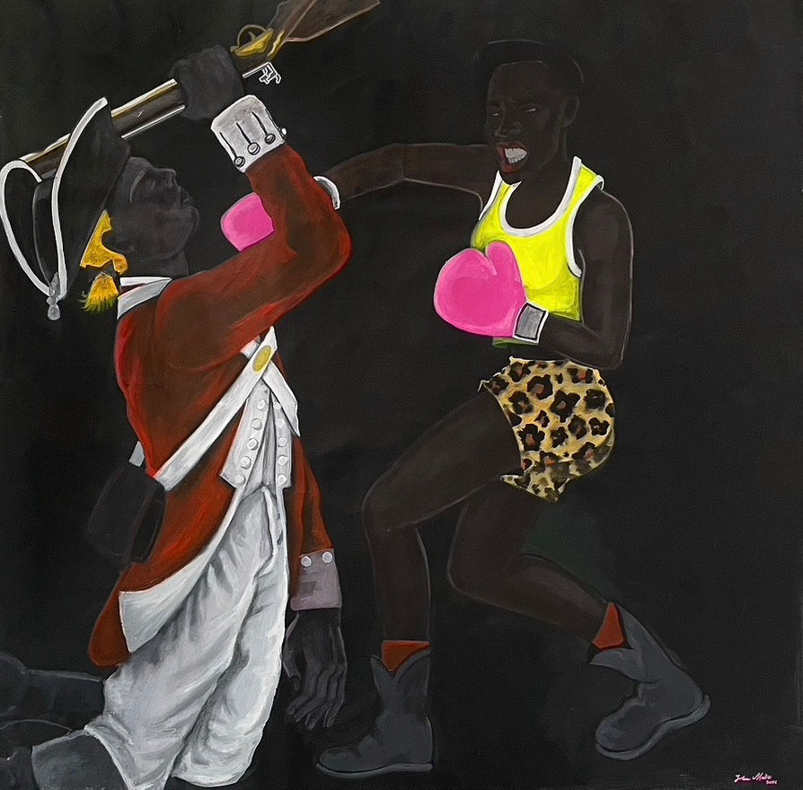 Not this time invader 3 (2021), 150x150cm