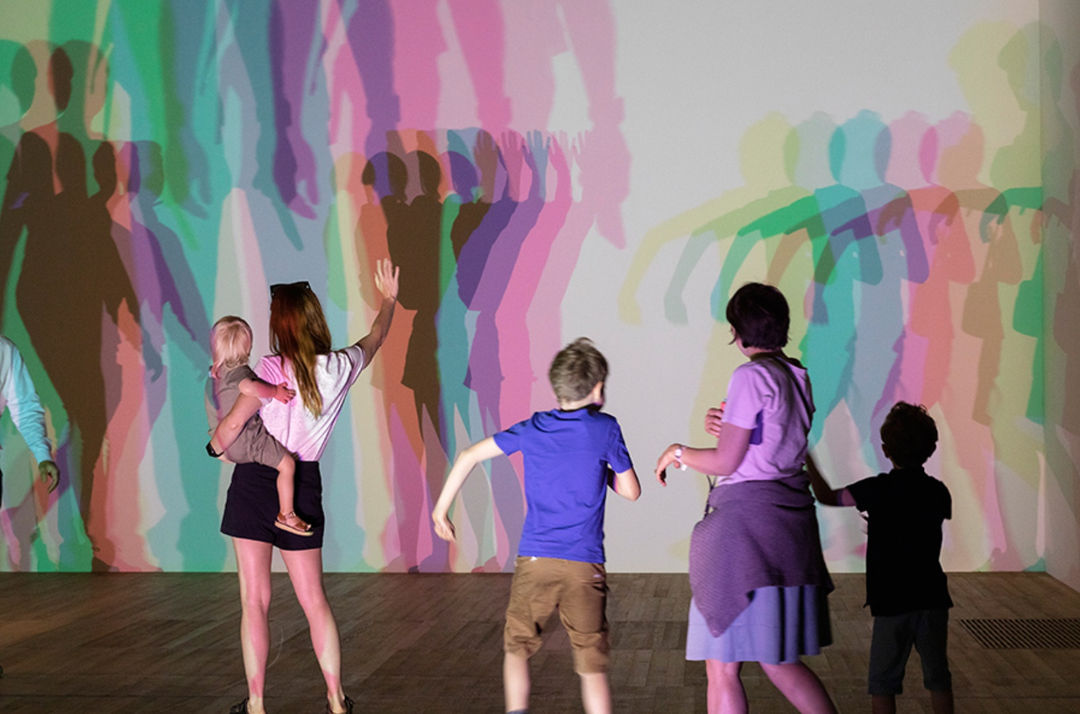 Olafur Eliasson, Your uncertain shadow (colour), 2010, installation view. Tate Modern, London, 2019. Courtesy: © 2010 Olafur Eliasson and Tate Modern; photograph: Anders Sune Berg