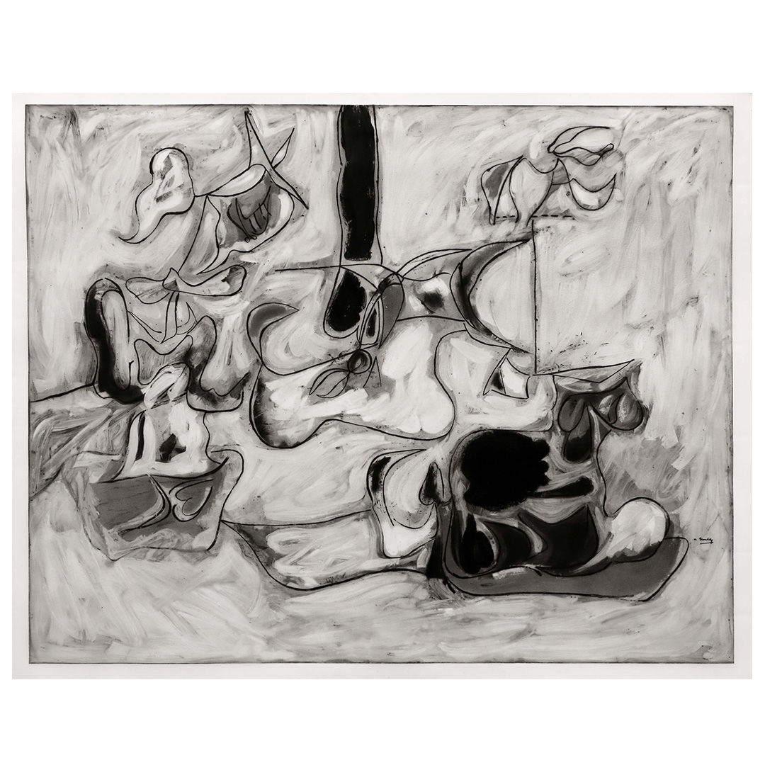 Study of After Gorky; Garden in Sochi, 2021Ink and charcoal on vellum53.3 x 67.9 cm (21 x 26.75 in)