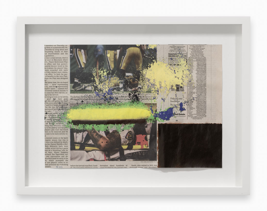 Han Bing Sutra XIV, 2023 Acrylic and oil on paper 19.8 x 28.5 cm (7.8 x 11.22 in)