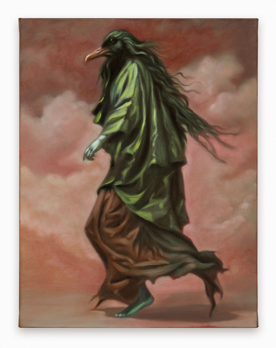 The duty of all birds, all winged creatures is vigilance. We remember: Crow, 2024 Oil on linen 65 x 50...