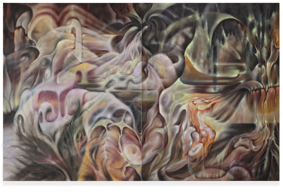 Effie Wanyi Li Wind Seen from Mind’s Eye, 2024 Oil on canvas, diptych 180 x 280 cm (70.87 x 110.24...