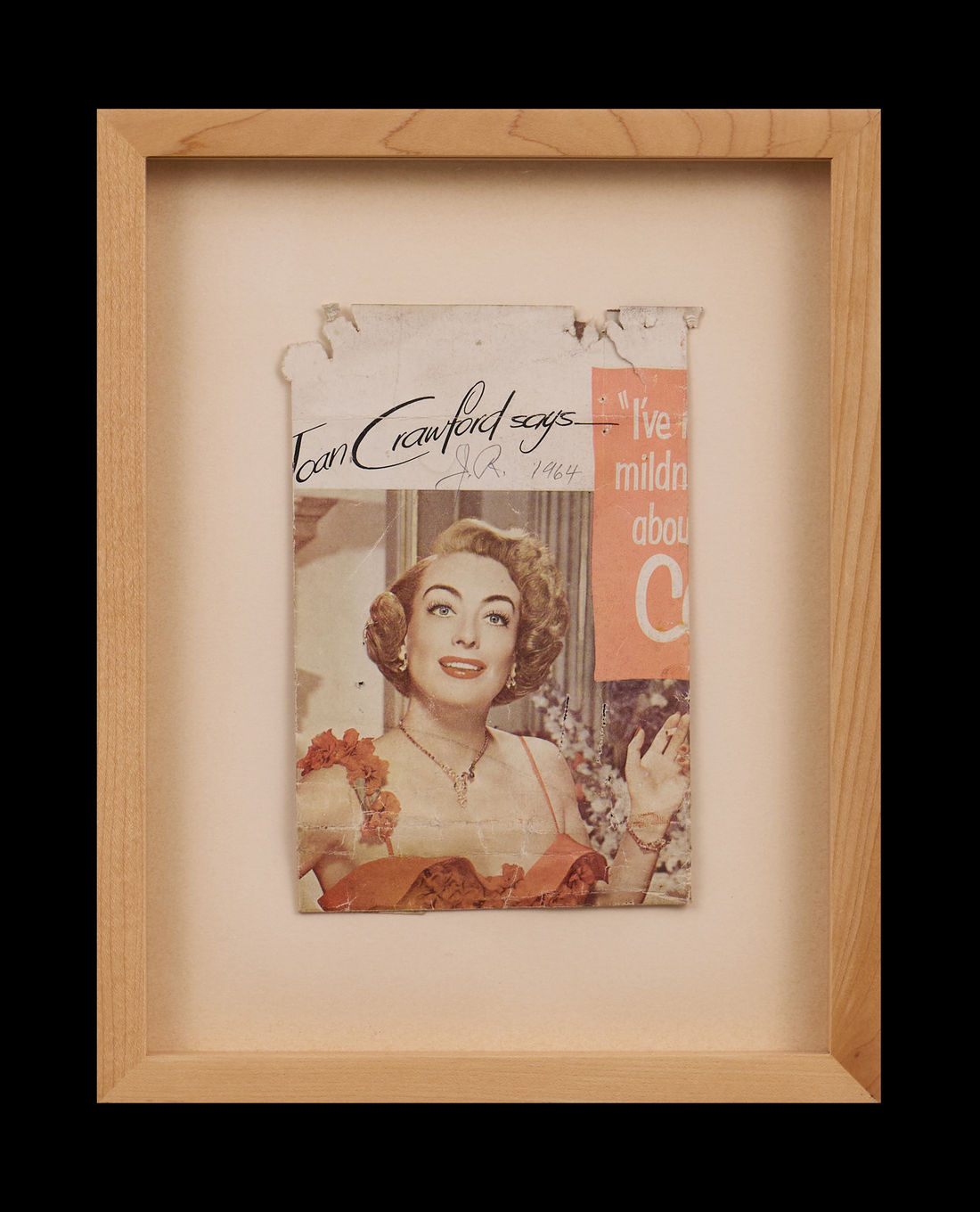 James Rosenquist Source for Untitled (Joan Crawford Says...), 1964 Cropped magazine advertisement, with pencil and adventitious marks 18.7 x 12.9...