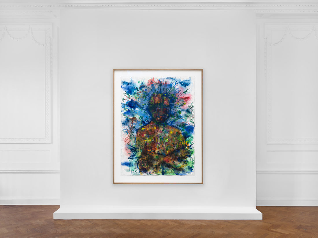 Miquel Barceló Autoportrait en Narcisse PELLETIER, 2025 Watercolour, ink and charcoal on paper 155.5 × 116 cm (61.22 × 45.67...