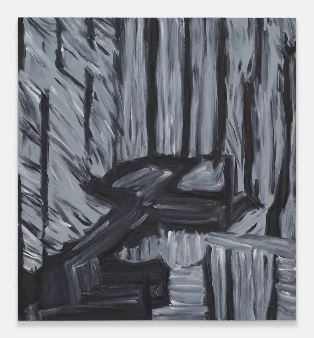 Martha Diamond Center City, 1989 Oil on canvas 182.9 × 167.6 cm (72 × 66 in)