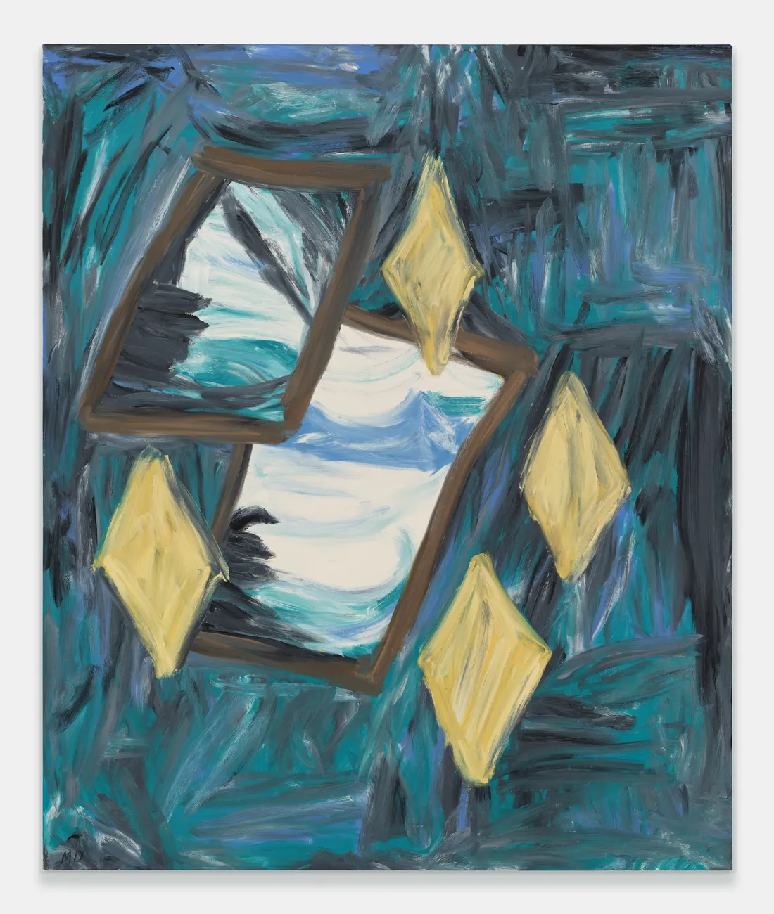 Martha Diamond Postcard, 1991 Oil on canvas 182.9 × 152.4 cm (72 × 60 in)