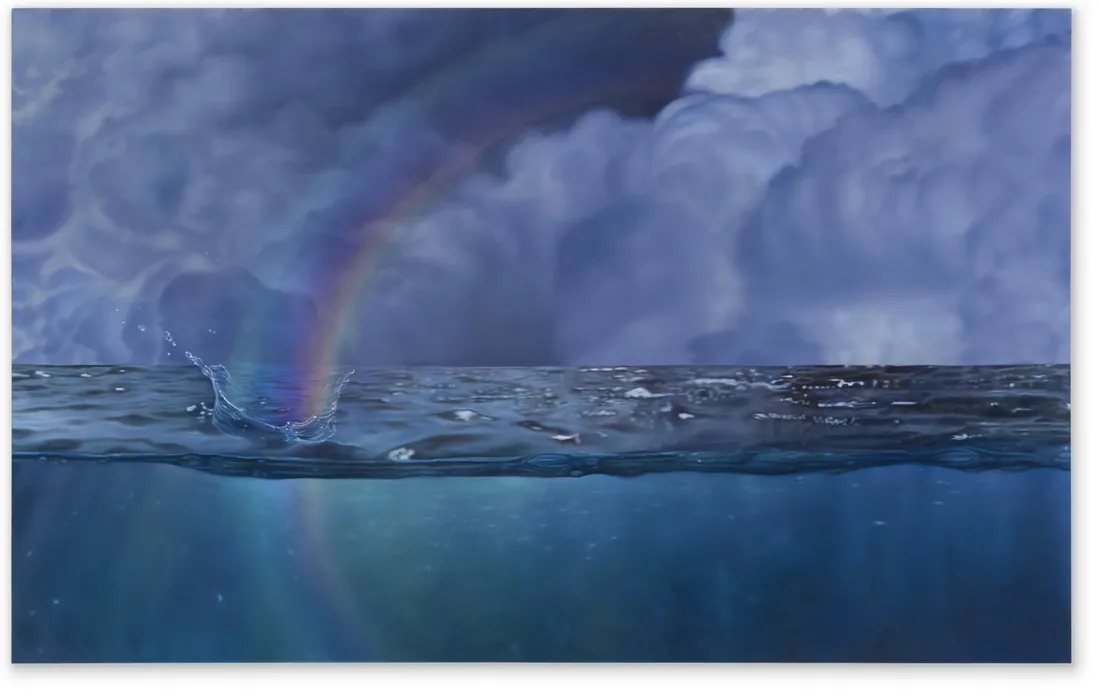 Ariana Papademetropoulos Gravity&rsquo;s Rainbow, 2026 Oil on canvas 210 &times; 339.5 cm (82.68 &times; 133.66 in)