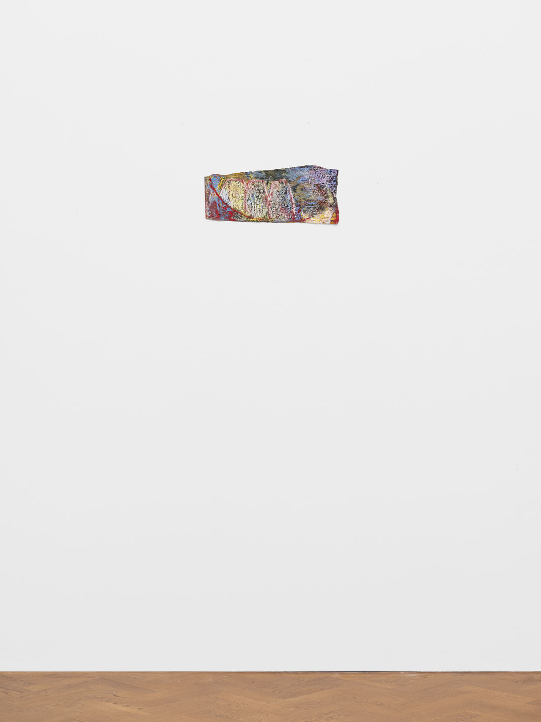 Rachel Jones, A Sliced Tooth, 2021. Oil pastel, oil stick on paper, 19 x 44.5cm. © Rachel Jones. Photo: Eva...