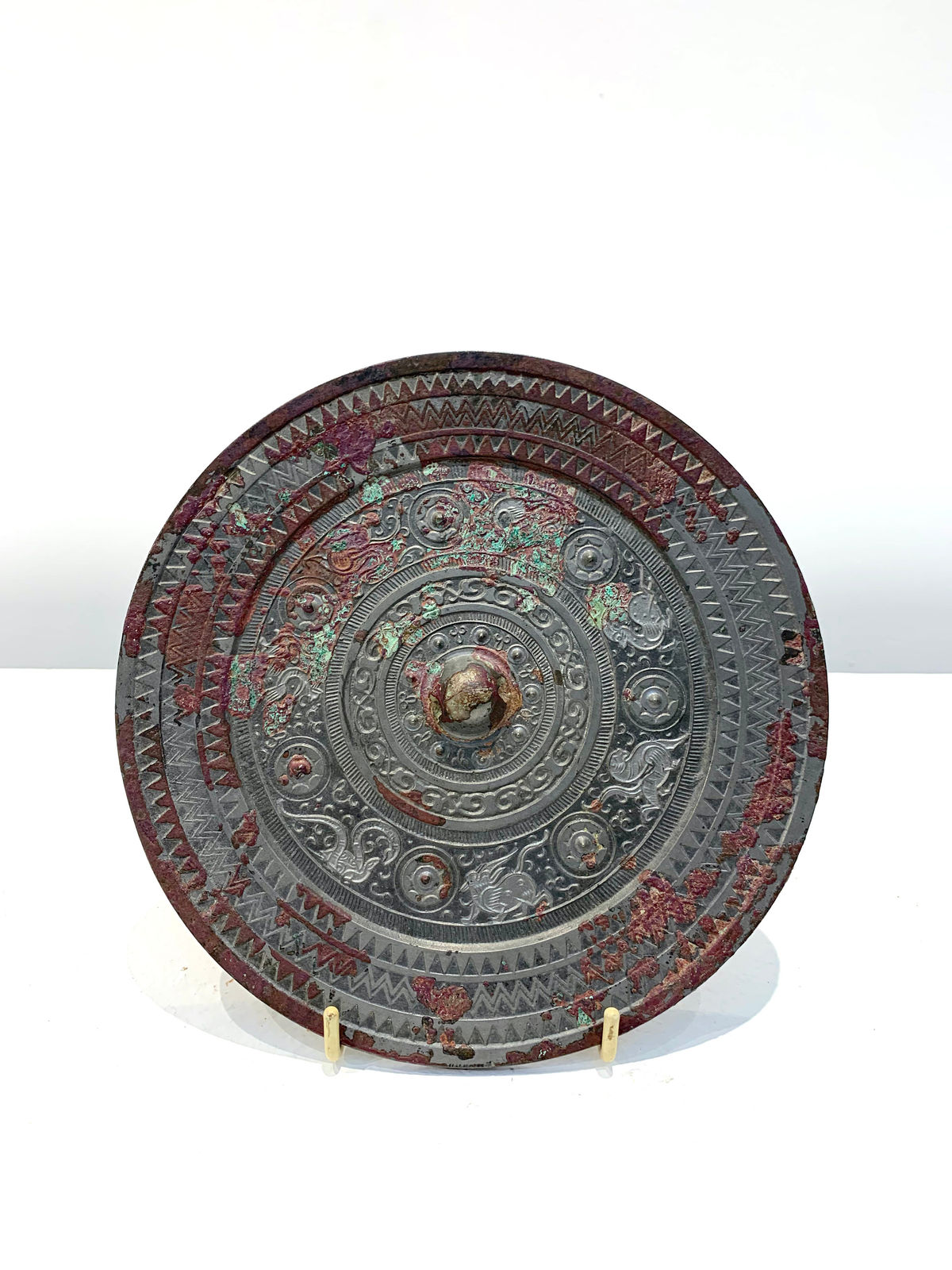 Chinese Antiques 中国古董, Bronze Silver Mirror 中国汉代铜银镜