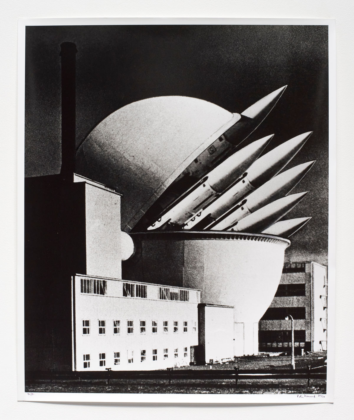 Peter KENNARD Nuclear Power Weapons, 1981 Black and white gelatin silver photographic print on double weight Ilford paper 60.5 x 50.5 cm Edition of 30, signed and numbered by the artist