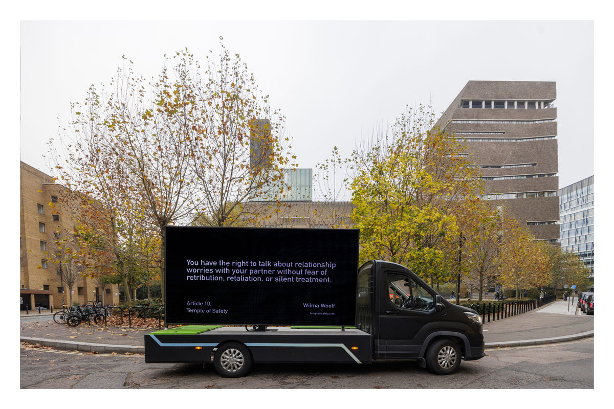 Wilma WOOLF Temple of Safety, Billboard Series, Article 10, 2025 Colour photograph 30.5 x 45.7 cm | 12 x 18 in Edition 1 of 10