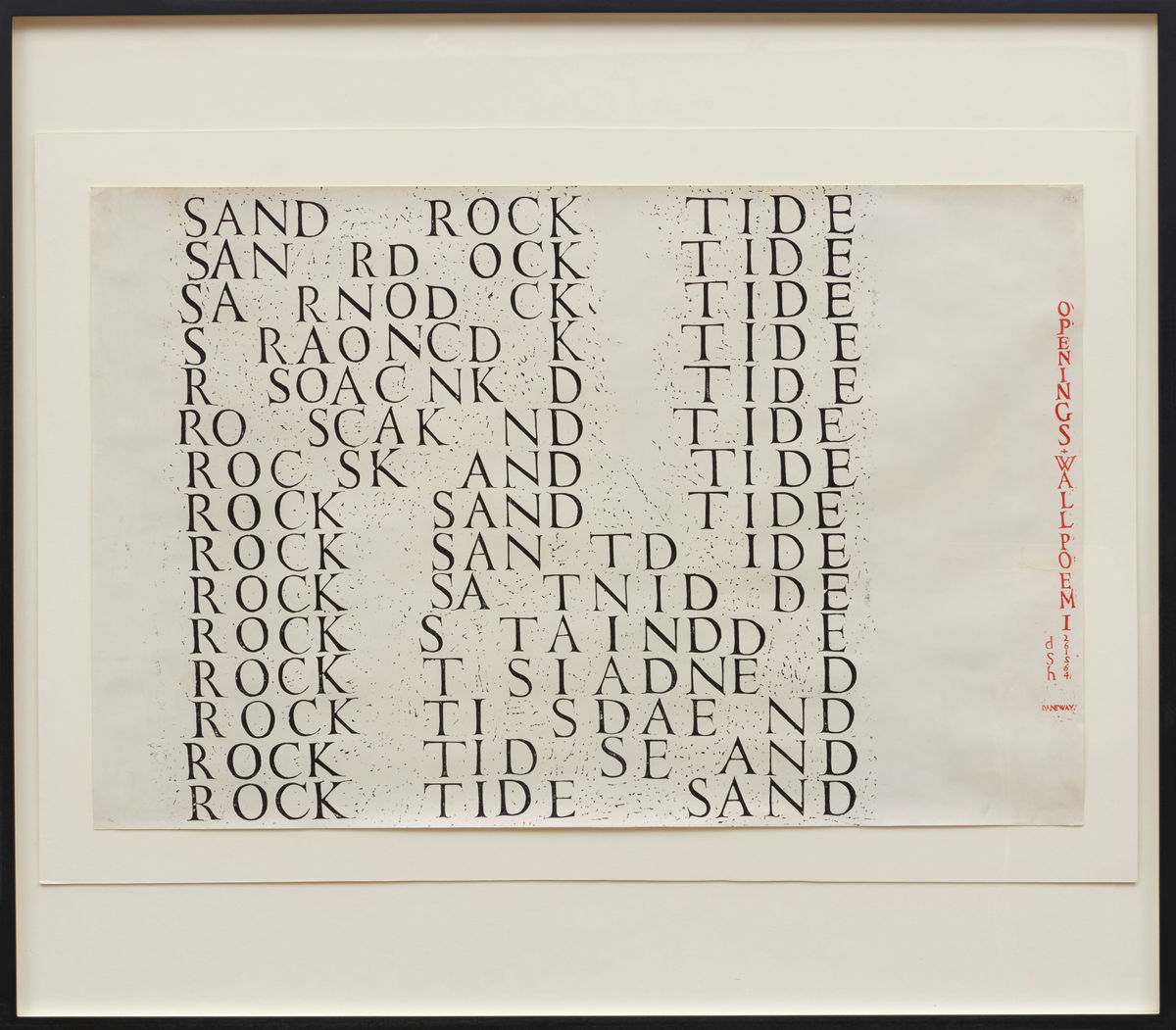 Dom Sylvester HOUÉDARD Sand Rock Tide, 1964 Silkscreen on paper Unframed: 58.5 x 91.2 cm