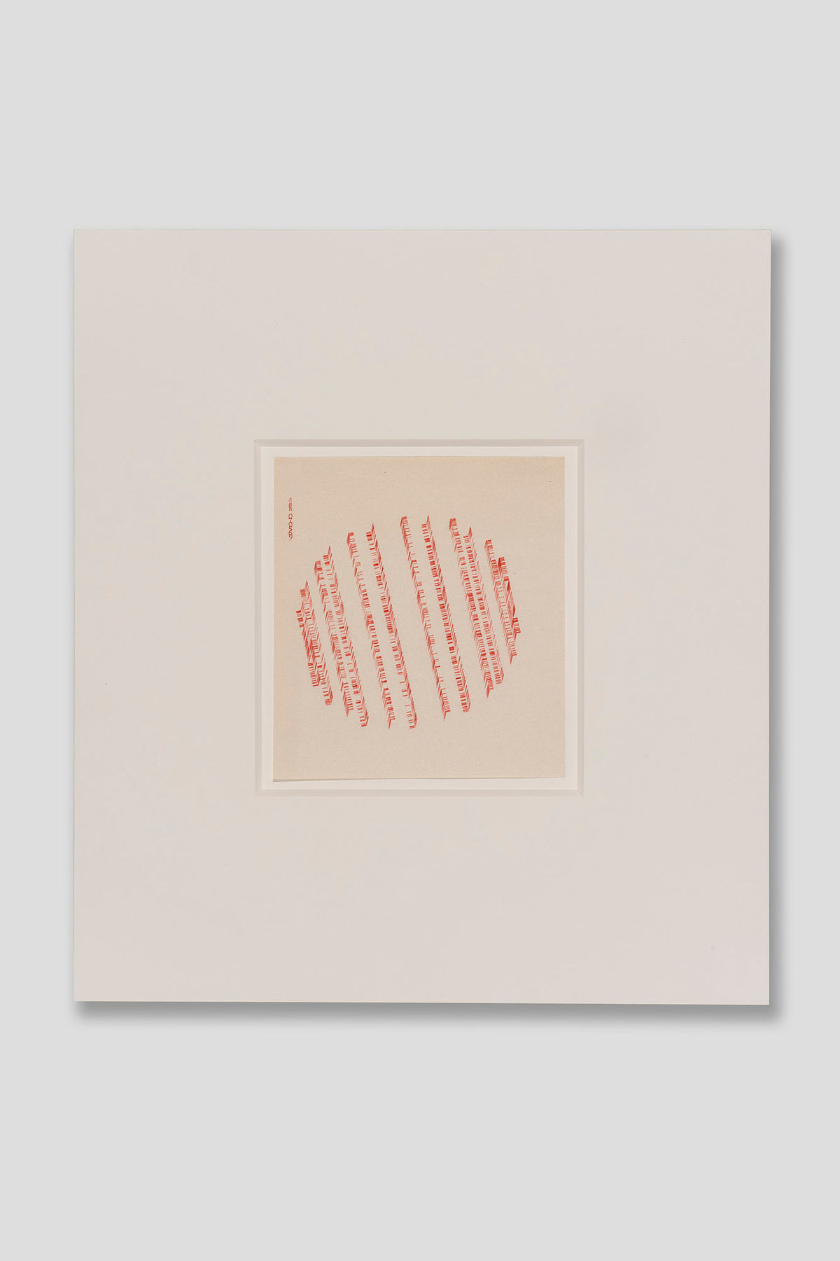 Dom Sylvester HOUÉDARD Typestract 070569, 1969 Type on paper 16.5 x 15.5 cm