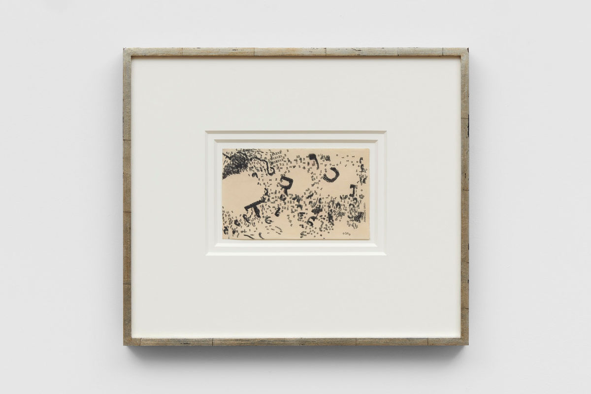 Dom Sylvester HOUÉDARD Typestract 200464, 1964 Ink typed on paper 10.5 x 17 cm Framed: 33.5 x 38.5 cm